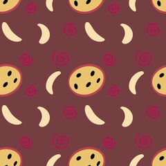 seamless pattern with fruits