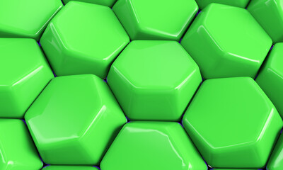 hexagons. Modern background. Modern wallpaper. 3d illustration