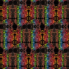 Seamless pattern design for background, contemporary, scarf pattern texture for print on cloth, cover photo, website, batik, mandala decoration, aztec, retro, vintage, trend, 3d illustration, baroque