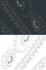 Chains and sprockets drawings