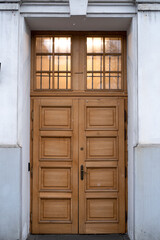 old wooden door in building 