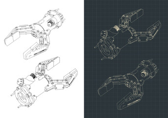 Robotic arm isometric drawings