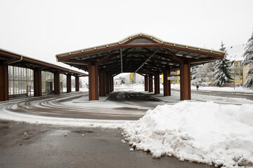 Busbahnhof im Winter