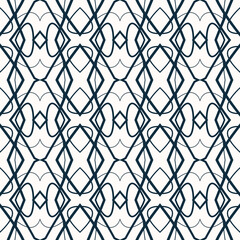 Naklejka premium Seamless black and white geometric pattern.