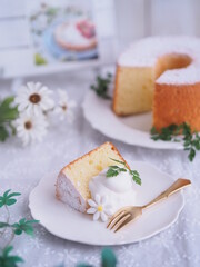 ふわふわシフォンケーキでティータイム