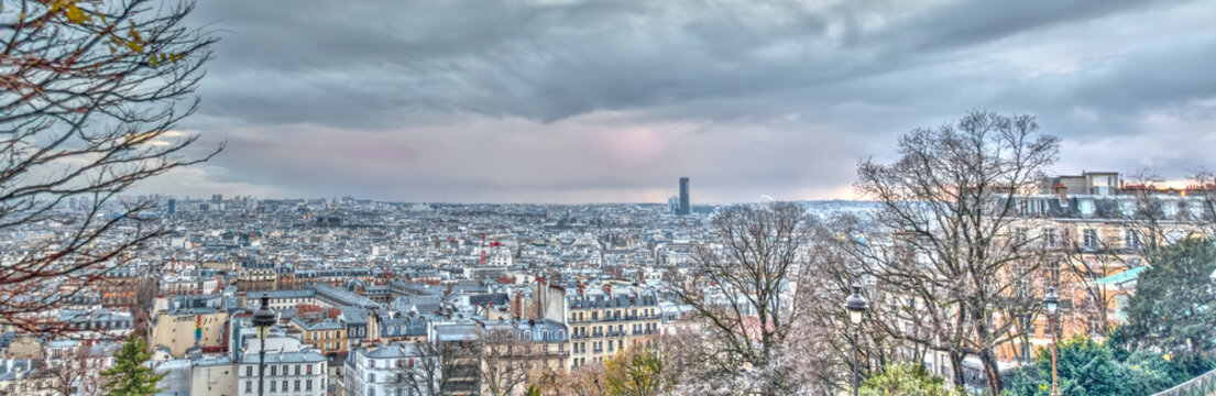 Paris cityscape, HDR Image
