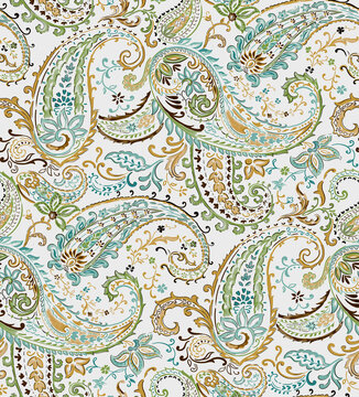 Paisley seamless pattern print background ,wallpaper, card 