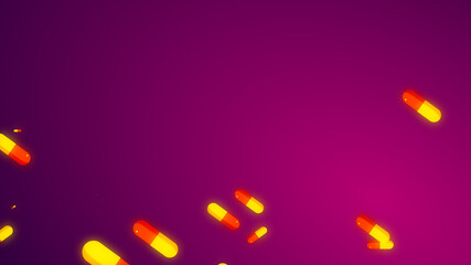 Drug prescription for pills medicine capsule pattern background. Abstract healthcare technology and science medical concept.