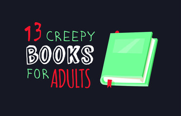 Cartoon drawing book for Student and Quote. Hand drawn school object and Text. Actual Vector illustration about Reading. Creative art work 