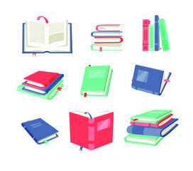 Cartoon drawing book for Student. Hand drawn school object. Actual Vector illustration about Reading. Creative art work 