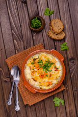 Pasta casserole with vegetables