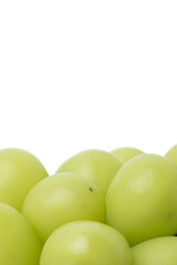 Beautiful a bunch of Shine Muscat green grape isolated on white background.