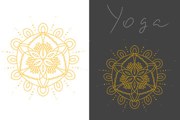 Background. Ornament or any design. Illustration of mandala. Yoga