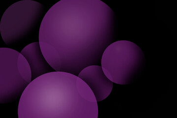 Purple bubble on black background