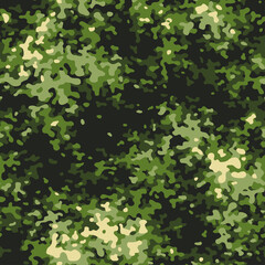Obraz premium Camouflage texture seamless pattern. Abstract modern endless camo background in trendy military style. Spots ornament for fabric and fashion print. Vector illustration.