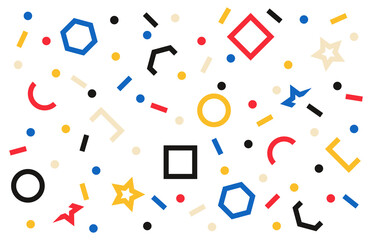 Geometric background in trendy color. Geometric shapes, isolated in flat design. Template cover in minimal design. Vector illustration