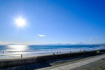 【神奈川県 江ノ島】湘南の海風景