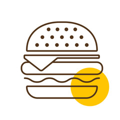 Burger vector icon. Fast food sign