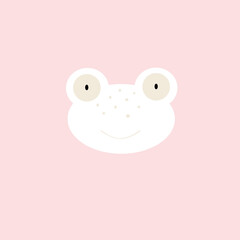 Freddi der hüpfende lebensfrohe Frosch pastell beige