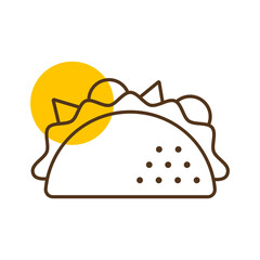 Taco vector icon. Fast food sign