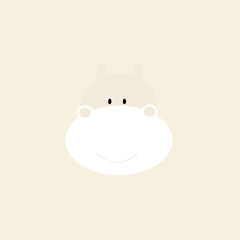 Nils das knuddelige süße Nilpferd pastell beige