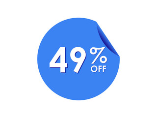 49% OFF Sticker, 49 percent discount Special Offer Price Label