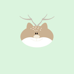 harald der bewegungsfrohe hüpfende Hirsch pastell grün