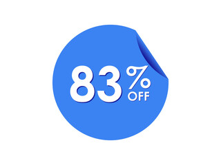 83% OFF Sticker, 83 percent discount Special Offer Price Label