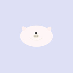 Schnuffel das neugierige liebevolle Schwein pastell lila