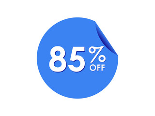 85% OFF Sticker, 85 percent discount Special Offer Price Label
