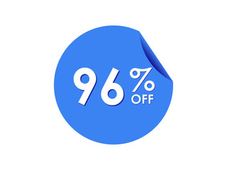 96% OFF Sticker, 96 percent discount Special Offer Price Label