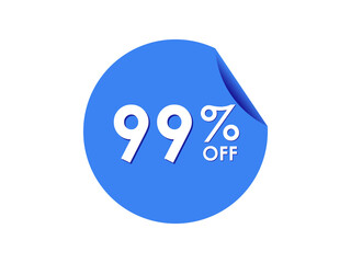 99% OFF Sticker, 99 percent discount Special Offer Price Label