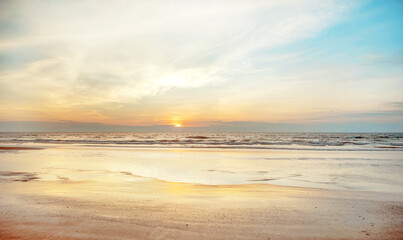 Obraz premium clean Beach and tropical sea landscape