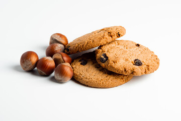 sweet oatmeal cookies and nuts