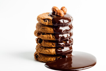 sweet oatmeal cookies and nuts