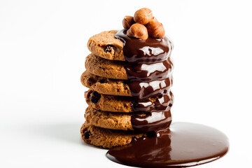 sweet oatmeal cookies and nuts