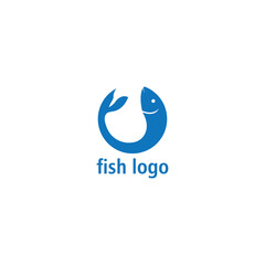 sea ​​fish logo simple color illustration design vector