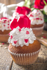  Cupcake with Heart for Valentines