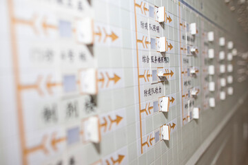 Control panel in the electricity control room