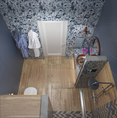Master bathroom design ideas, 3D render