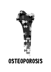 bone disease concept vector poster
