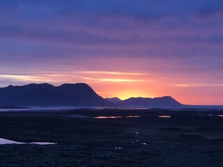 Fototapeta premium Iceland Purple Skies 2