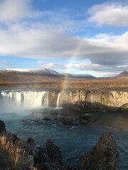 Waterfalls and Rainbow - Iceland