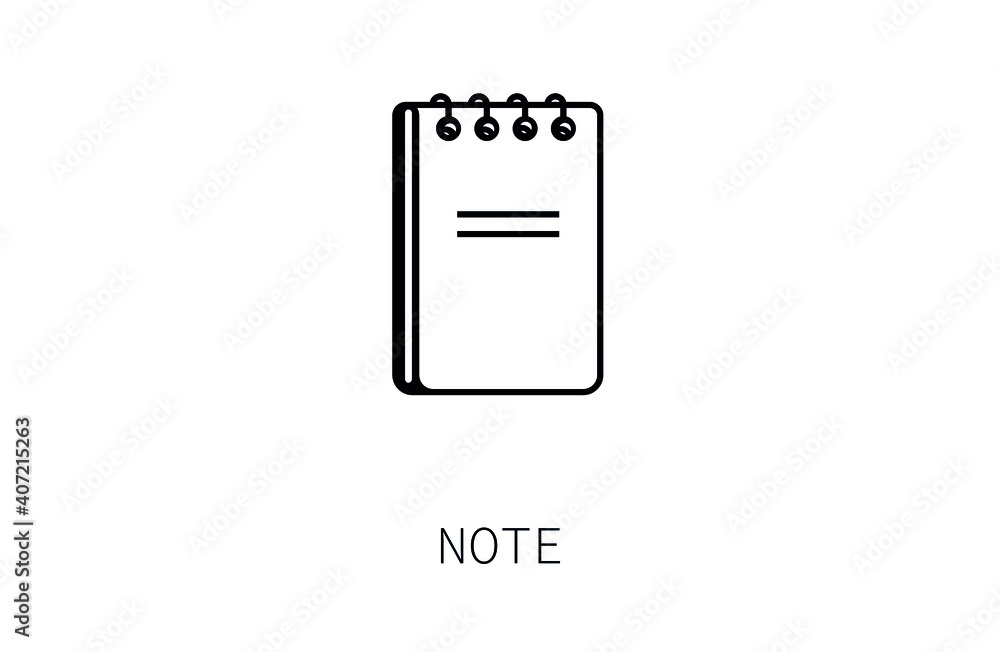 Poster note vector icon. editable stroke. symbol in line art style for design, presentation, website or app