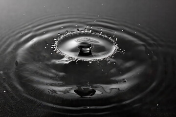 Double impact Water drops using high speed macro photography.