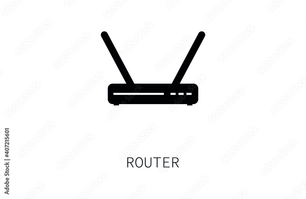 Poster router vector icon. editable stroke. symbol in line art style for design, presentation, website or a