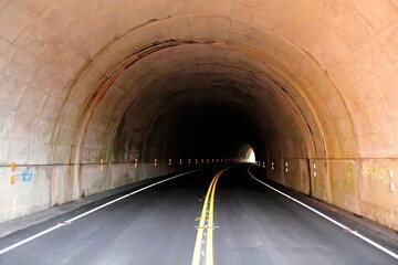 Inside the Tunnel on the Blue Ridge Parkway. The light at the end of the tunnel.