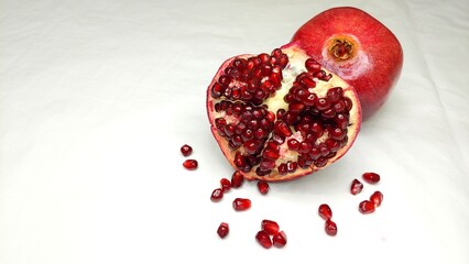 pomegranate isolated on white