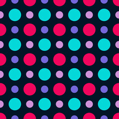 An abstract seamless neon dot pattern.