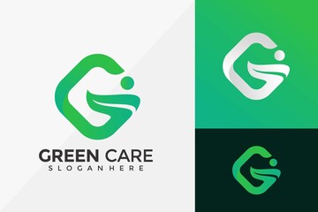 Letter G Nature Health Care Logo Design, Modern Logo Designs Vector Illustration Template